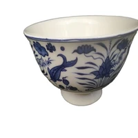 chinese old porcelain blue and white porcelain bowl