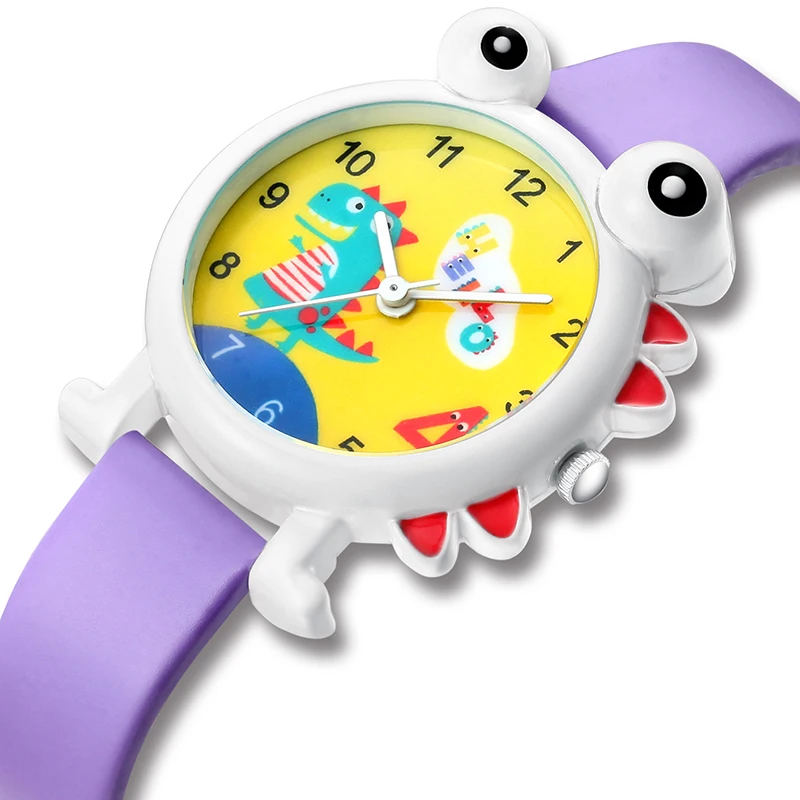 KDM часы для девочек детские кварцевые кожаный ремешок рисунок из мультфильма