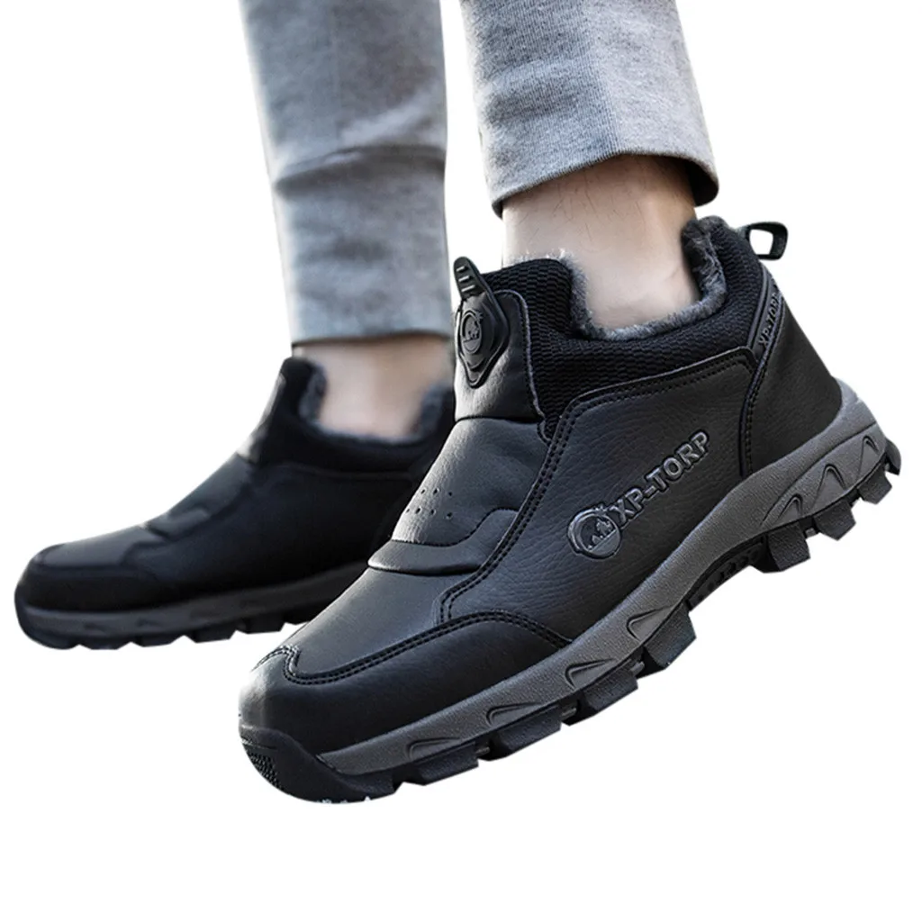 Модная мужская обувь для пеших прогулок бархатная Теплая спортивная улицы