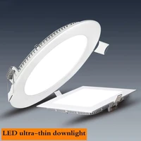 recessed led panel light 3w 6w 9w 12w 15w 18w 25w indoor led recessed ceiling light ac110v 220v driver incl