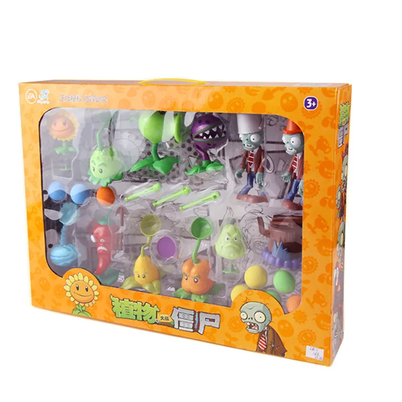 Подлинные Растения против зомби 2 игрушка Can Fire Bullet настольная боевая игра Аниме
