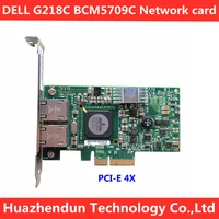 original dell g218c broadcom bcm5709c 5709 pci e 4x dual port gigabit network card 1pcs