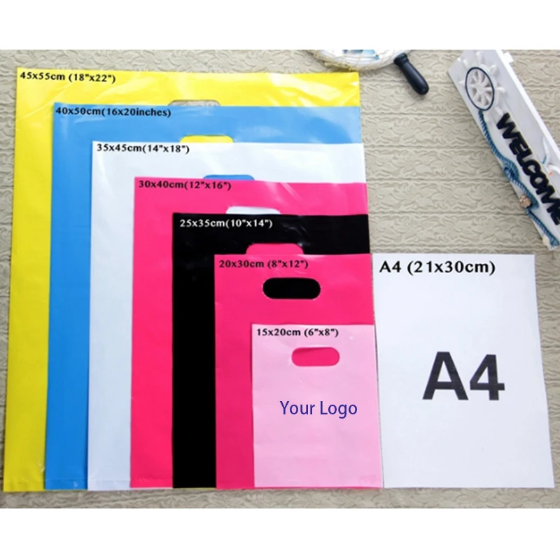 Оптовые продажи 500 шт./лот пластиковые пакеты для обуви/магазина