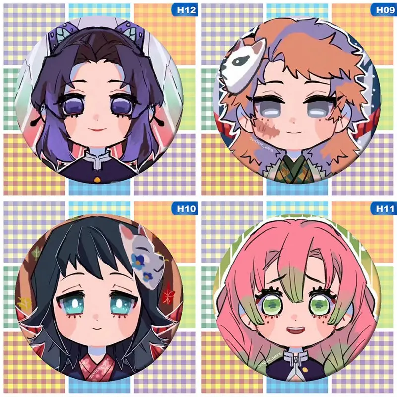 

Badge Collect Backpacks Bags Badges Button Brooch Pins Cartoon Anime Demon Slayer: Kimetsu no Yaiba Kamado Tanjirou Cosplay