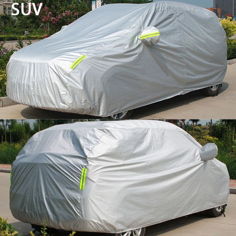 Автомобильные чехлы седан SUV полный покрывает отражающий солнце тени дождь Мороз Снег пыль водонепроницаемая защита Солнцезащитный наружный автомобиль аксессуары