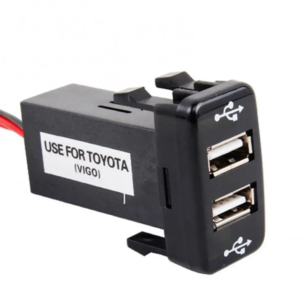

32mmx20mm Universal Heat-Resistant Double USB Interface Socket for Toyota VIGO Auto Replacement Parts