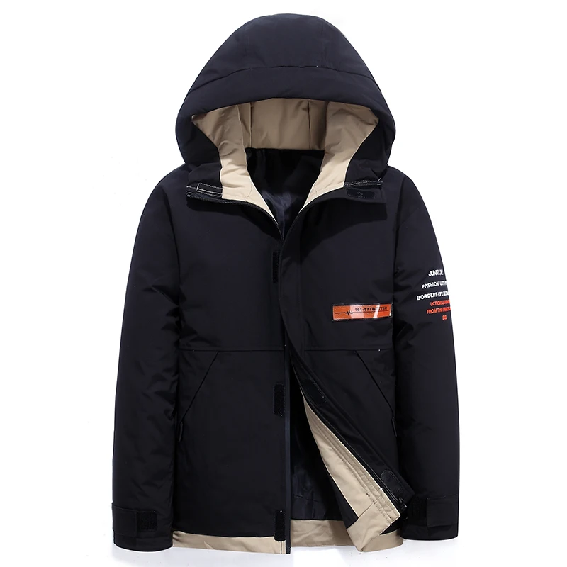 Подростков Цвет одинаковая мужская пуховая куртка стильный мужской пуховик