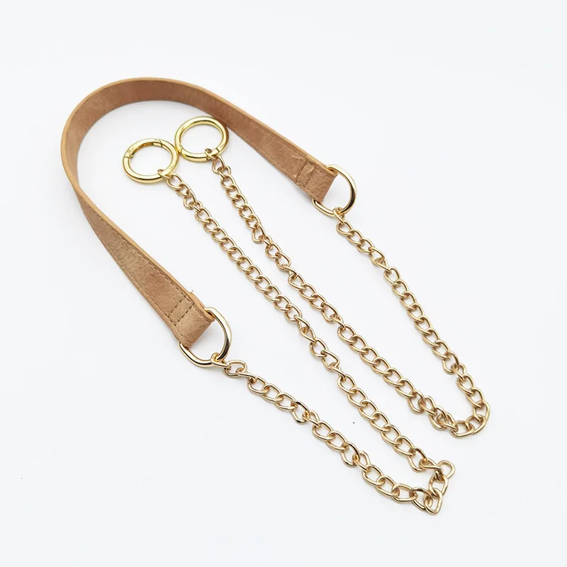 

Metal Chain Bag strap Handle bag strap New Women's Diagonal Span Bag Chain One-Shoulder Joker Bag Accessories Pink Khaki