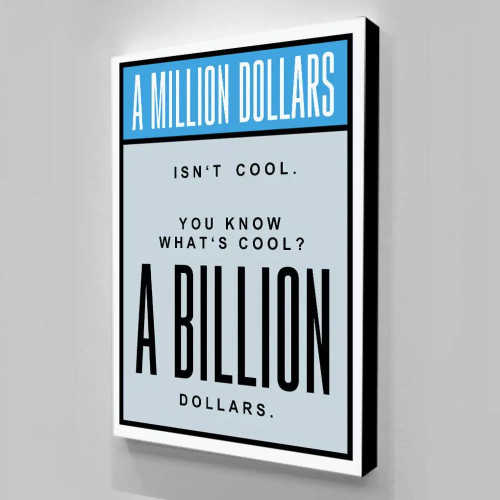 

Canvas Prints A Million Dollars Poster Wall Art Minimalist Painting Living Room Nordic Pictures Home Decor Cuadros Modular Frame