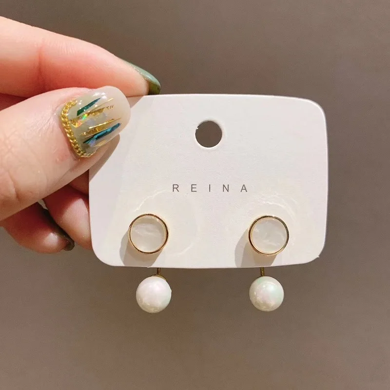 

2020 New Fashion Women's Earrings Fine Simple Pearl Drop Earrings for Women Bijoux Korean Girl Party Jewelry Gifts Wholesale