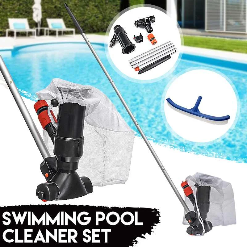 

Swimming Pool Vacuum Cleaner Cleaning Disinfect Tool Suction Head Pond Fountain Spa Pool Vacuum Cleaner Brush with Handle