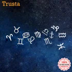 Женские серьги-гвоздики из серебра 100% пробы с 12 созвездиями 8 мм х 9 мм