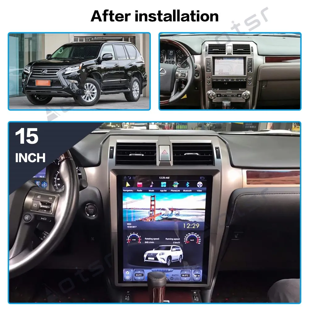 PX6 4 + 64 Tesla style Android 9 0 Автомобильный мультимедийный плеер для Lexus GX400 GX460 2010 GPS Navi