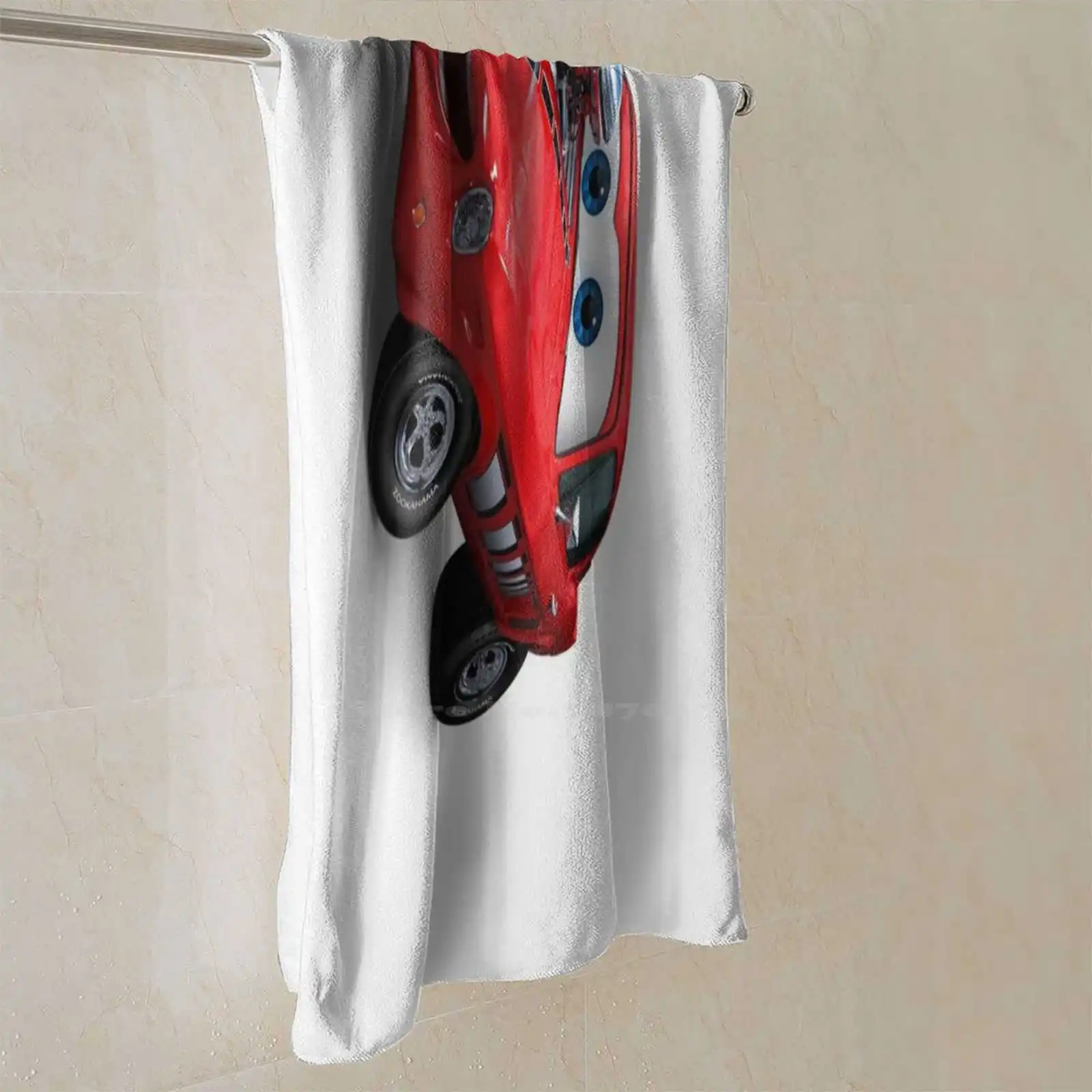 Красная декоративная ткань с принтом Shelby Mustang красная Автомобильная раковина