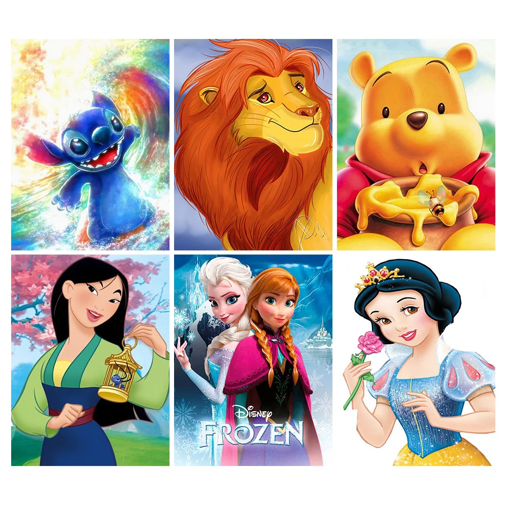 

Disney 5D DIY Diamond Embroidery Cartoon Princess Lilo & Stitch Diamond Painting Cross Stitch Rhinestone Of Picture Home Decor