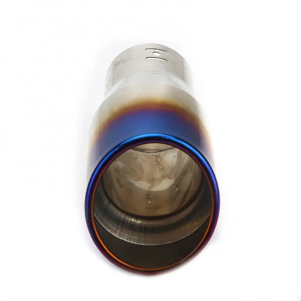 

70% Dropshipping!!70mm Universal Stainless Steel Burning Blue Car Exhaust Muffler Tip Tailpipe