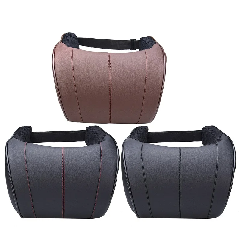 1PCS PU Leather Auto Car Neck Pillow Memory Foam Pillows Rest Seat Headrest Cushion Pad 3 Colors High Quality | Автомобили и