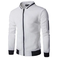 2021 spring and autumn mens baseball uniform plaid sweater cardigan mens sports casual sweater fashion jacket zipper top