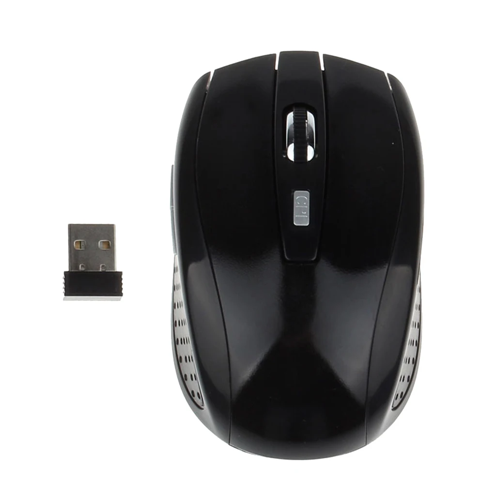 

2.4G Wireless Mouse Wireless Optical Laptop Mouse with USB Nano Receiver, 6 Buttons,4 Adjustable DPI Levels -Black