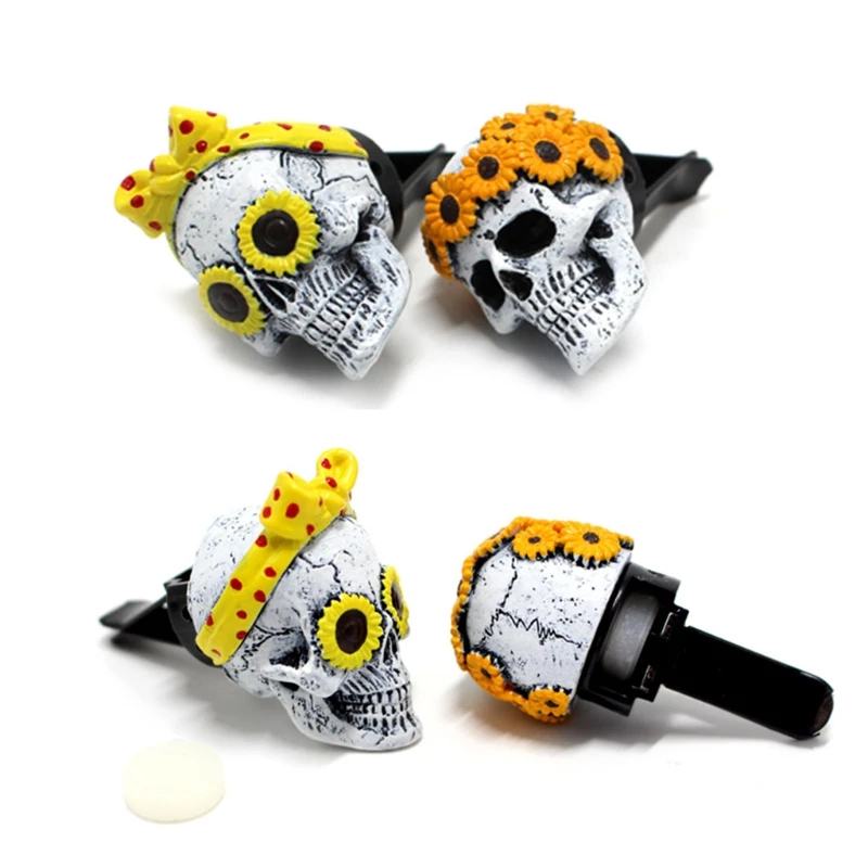 

Skull Air Outlet Freshener Car Fragrance Diffuser Automotive Interior Decorations Excellent Gifts for Driver Frineds