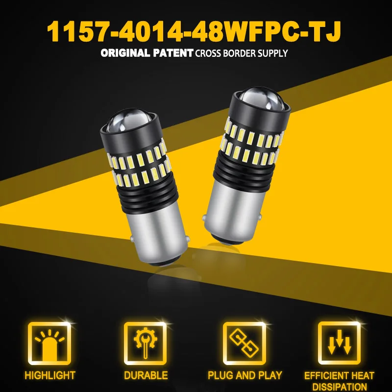 JIACHI 100 шт. P21/5 Вт BAY15D 1157 4014 чип 48SMD светодиодный автомобильный тормоз задние стоп