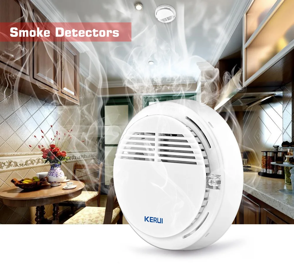 KERUI 10 шт. беспроводной чувствительный детектор дыма работает независимо от дома