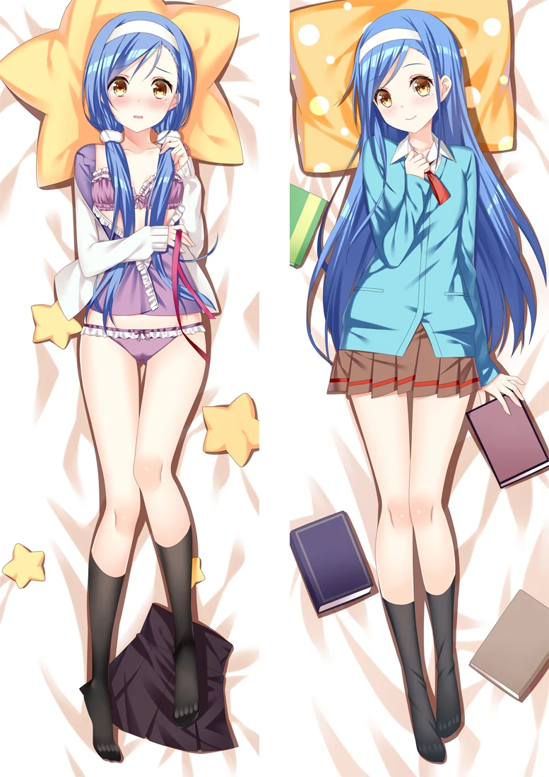 

Coscase Anime Dakimakura Pillow case We Never Learn Ogata Rizu Furuhashi Uruka Kirisu Hugging Body Pillow Cover