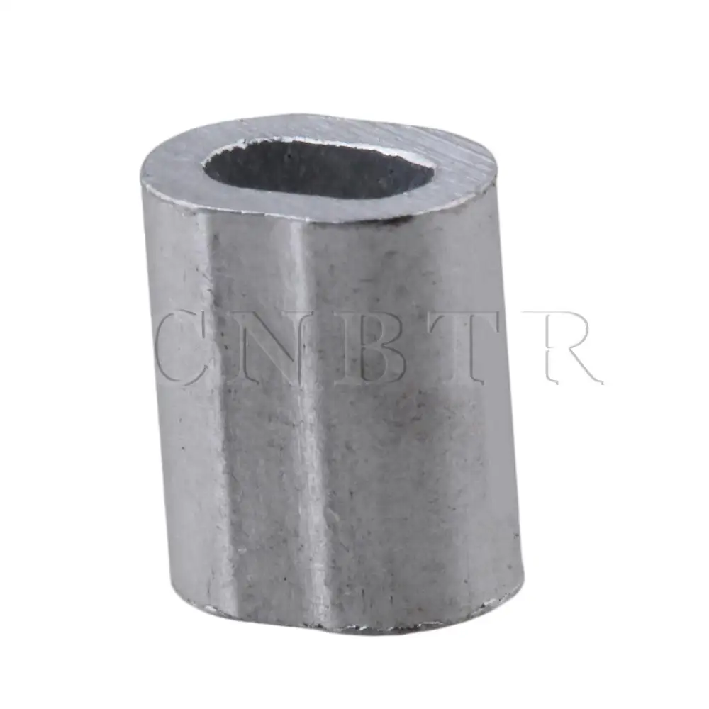 

CNBTR 1000PCS Aluminum Oval Ferrule Crimp Stop Sleeve M1 for 0.04 Inch Wire Rope