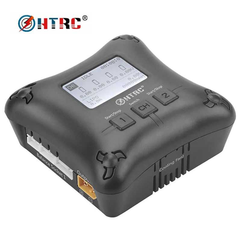 HTRC H4AC DUO 20 Вт x2 2A x2 мини портативное зарядное устройство RC 2-4s Lipo зарядное устройство с двумя портами