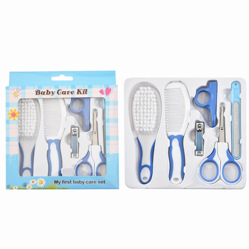 10/6 Pcs/Set Baby Kids Nail Hair Health Care Thermometer Nose Cleaner Toothbrush Safety Care Tools Newborn Grooming Brush Kit