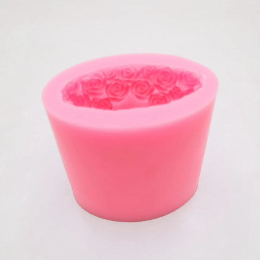 

Flower Pillar Candle Mold Rose Heart Silicone Mold Soap Making Candle Making Handmade Wedding Gift Soap Mould Decoration Tool