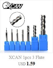 XCAN R0.25-R2.0 Nano с голубым покрытием 2 Флейта Карбид Концевая фреза ЧПУ конический шаровой нос фреза Деревообработка Гравировка Бит