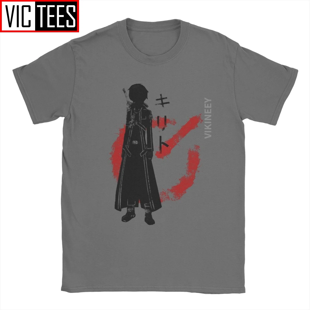 Футболка с изображением мастера меч Кирито онлайн Мужская хлопковая футболка Asuna