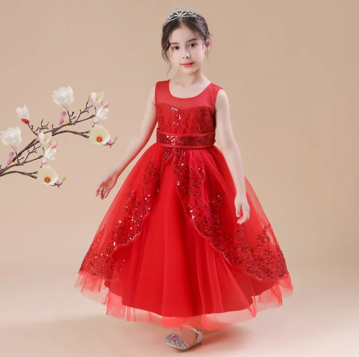 Новое Элегантное платье для девочек принцессы вечернее вечерние платья на