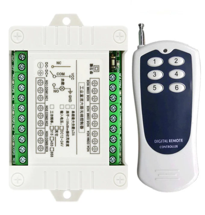 Ndustriальный сектор DC 12 В 24 6 каналов 10 А RF беспроводная система дистанционного