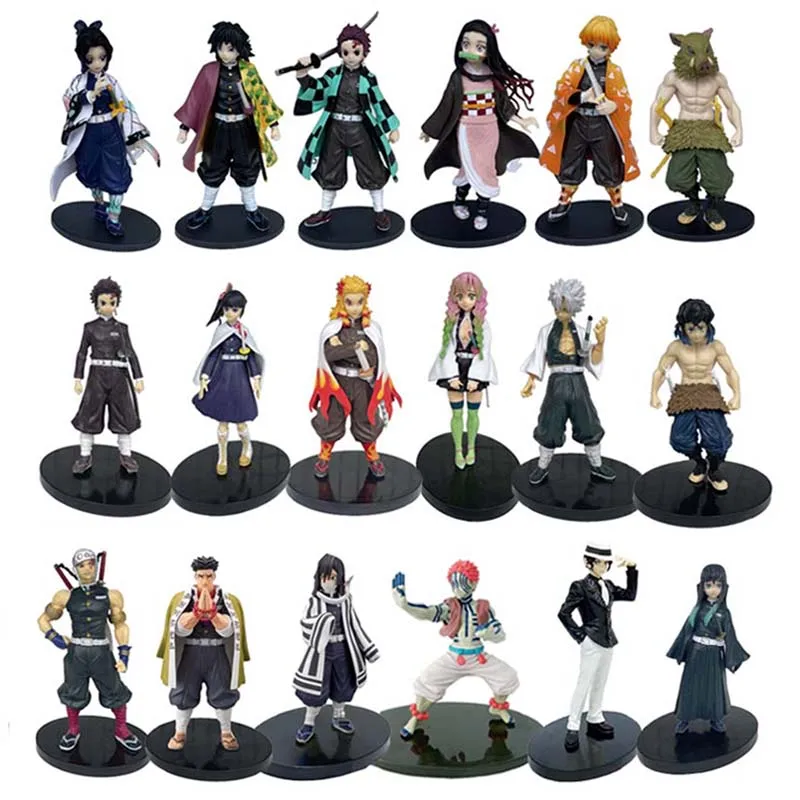 

Anime Figure Demon Slayer Action Figure Toys Kimetsu No Yaiba Doll Tanjiro Nezuko Zenitsu Collectible Model Children's Toys