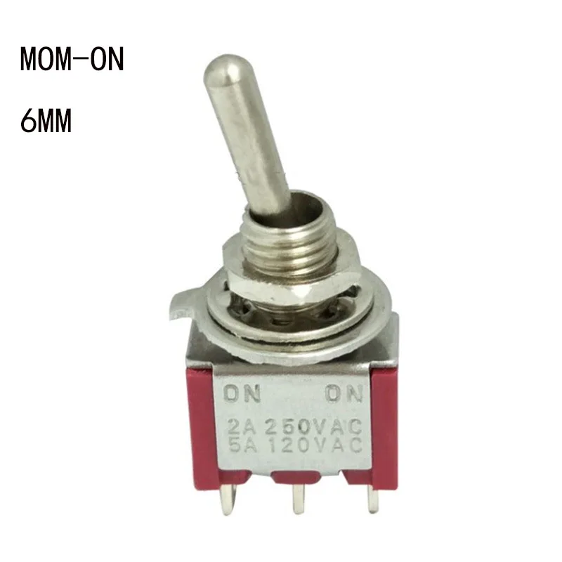 

Умный переключатель мгновенный (вкл.)-ВКЛ. 6 мм Красный 3-Контактный CQC UL ROHS серебристый точечный Новый переключатель без блокировки 6A125V