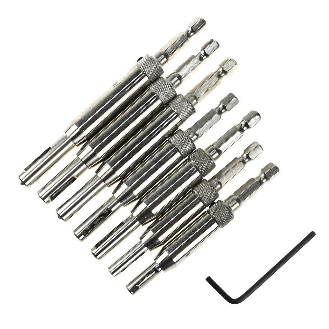 Набор самоцентрирующихся наконечников для сверления дверей 5/64-1/4 дюйма