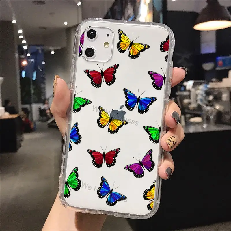 Мягкий прозрачный чехол Monarch Butterfly для iPhone 13 XS MAX X XR 5S 6S 8 7 Plus SE 2020 11 12 Pro Max mini Coque |