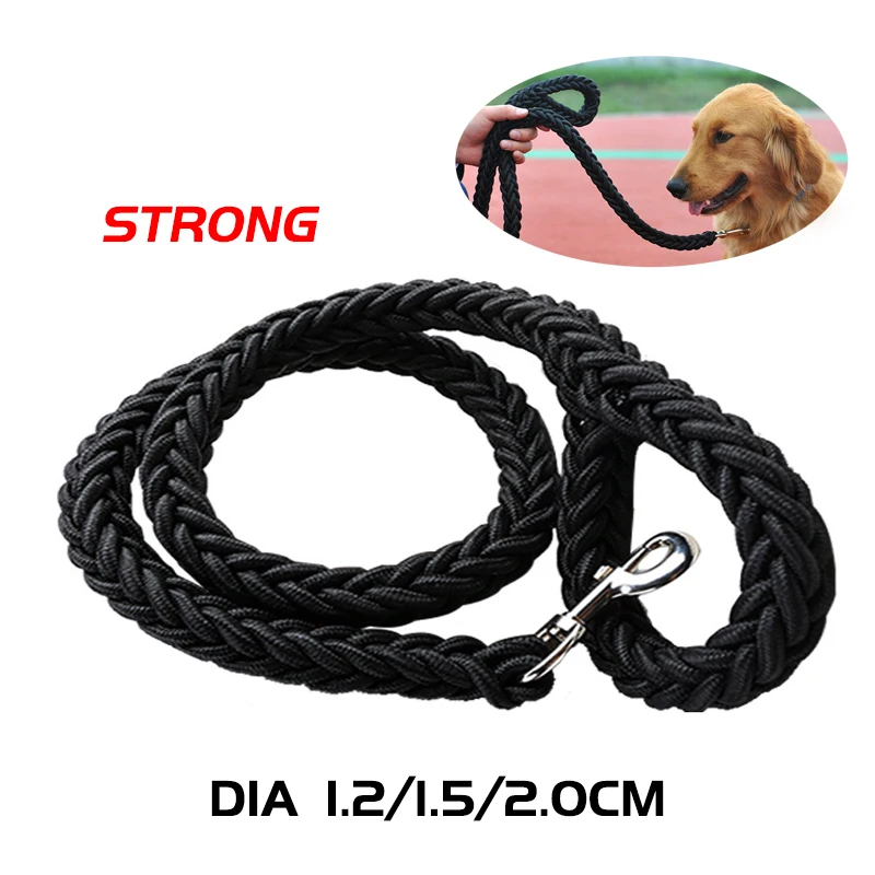

Weaving Dog Leash Belt Walking Training Nylon Pet Leashes Rope Thicken Dogs Lead for Small Medium Large Dogs Accessories Stuff