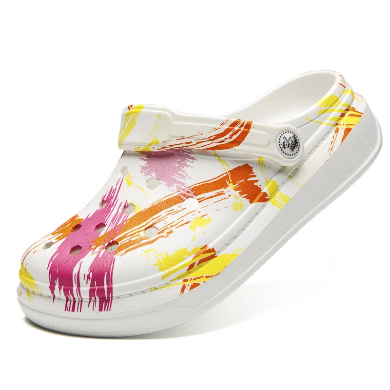 Сандалии унисекс из ЭВА легкие пляжные туфли плоская подошва клоги зеленые