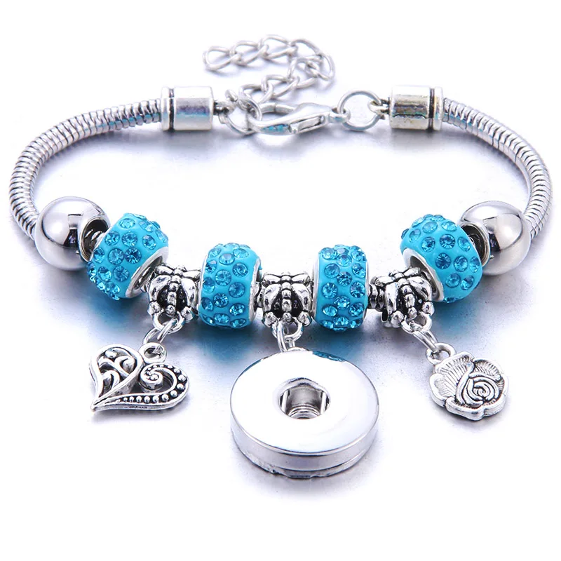 Новинка 2019 браслет с кнопкой застежкой в форме сердца застежка карабин змеиная