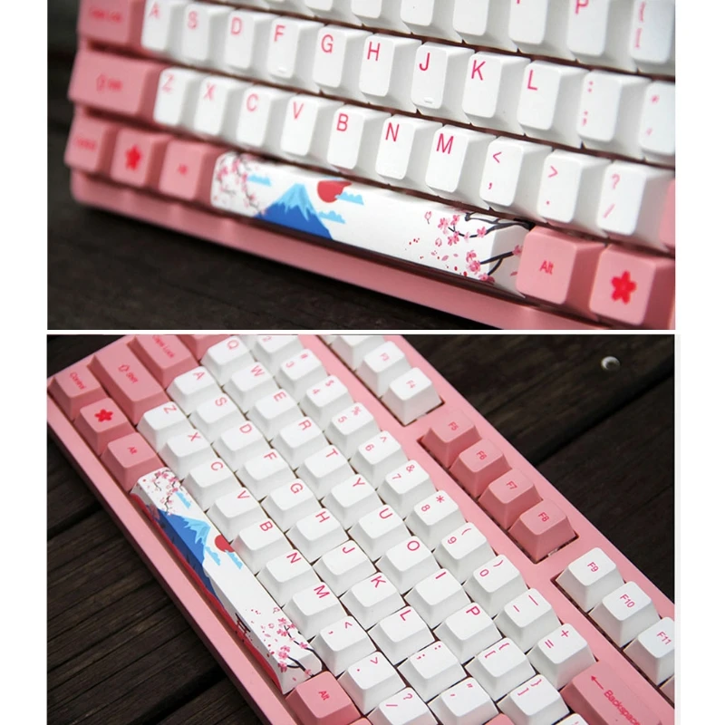 

2022 New SpaceBar Keycap PBT Five Side Dye-Subbed 6.25U Cherry Profile for Mount Fuji