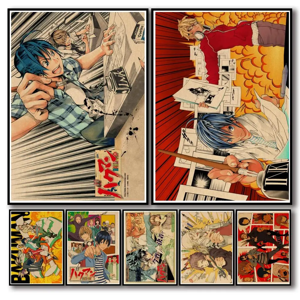 29 дизайнов аниме Bakuman Искусство Домашняя наклейка необычная Наклейка на стену для кофейни бара