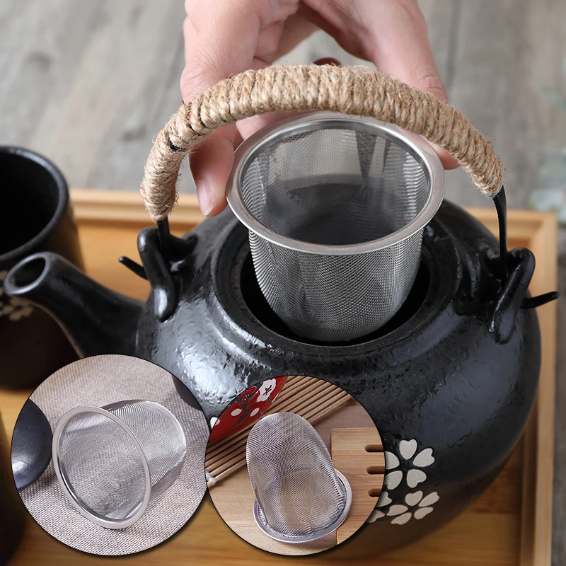

Фильтр из нержавеющей стали для чая, специй, чая, многоразовый запорный ситечко для заваривания специй, чая, чайный чайник, кухонная ручка дл...
