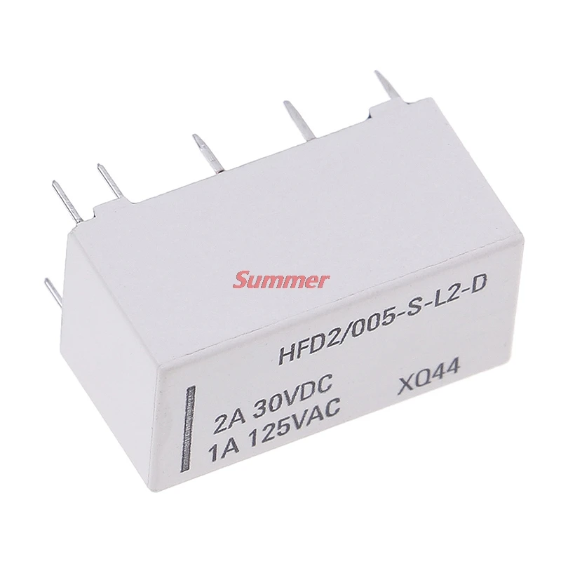 

12V Practical Coil Bistable Latching Relay DPDT 30VDC 2A 1A 125VAC HFD2/005-S-L2-D Realy Low Power HUXUAN Piece 0.01kg (0.02lb.)