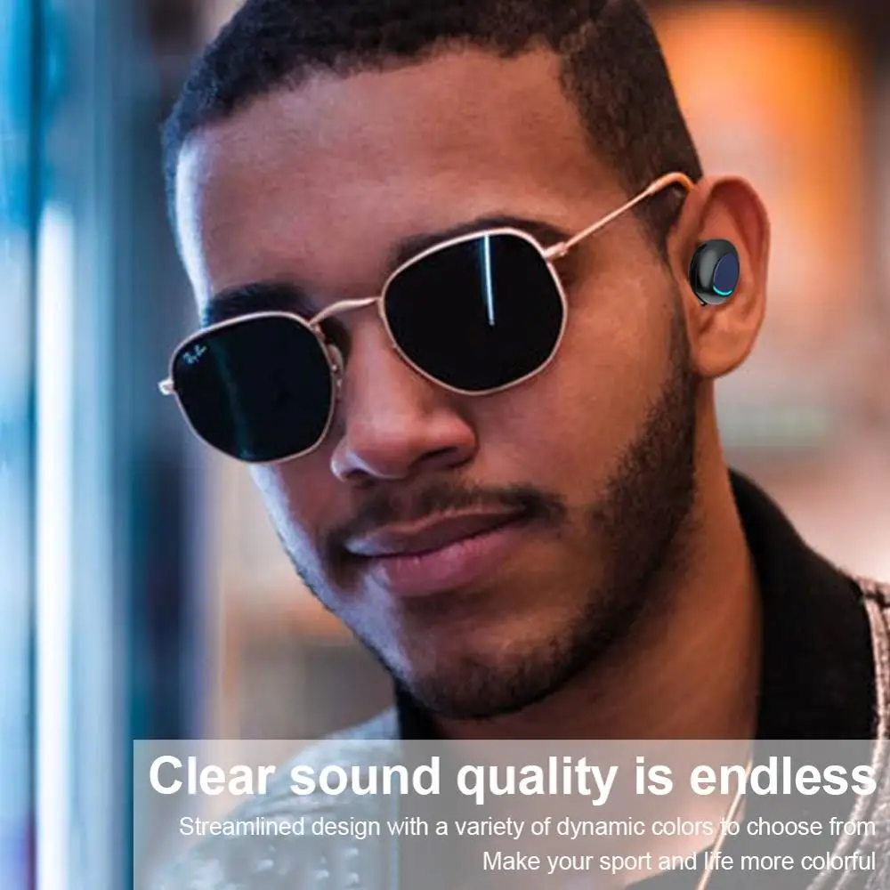 

Wireless BluetoothV5 Headphones IPX5 Waterproof Sport Wireless Headset LED Power Display Bluetooth Earphones Charge Smart Phone