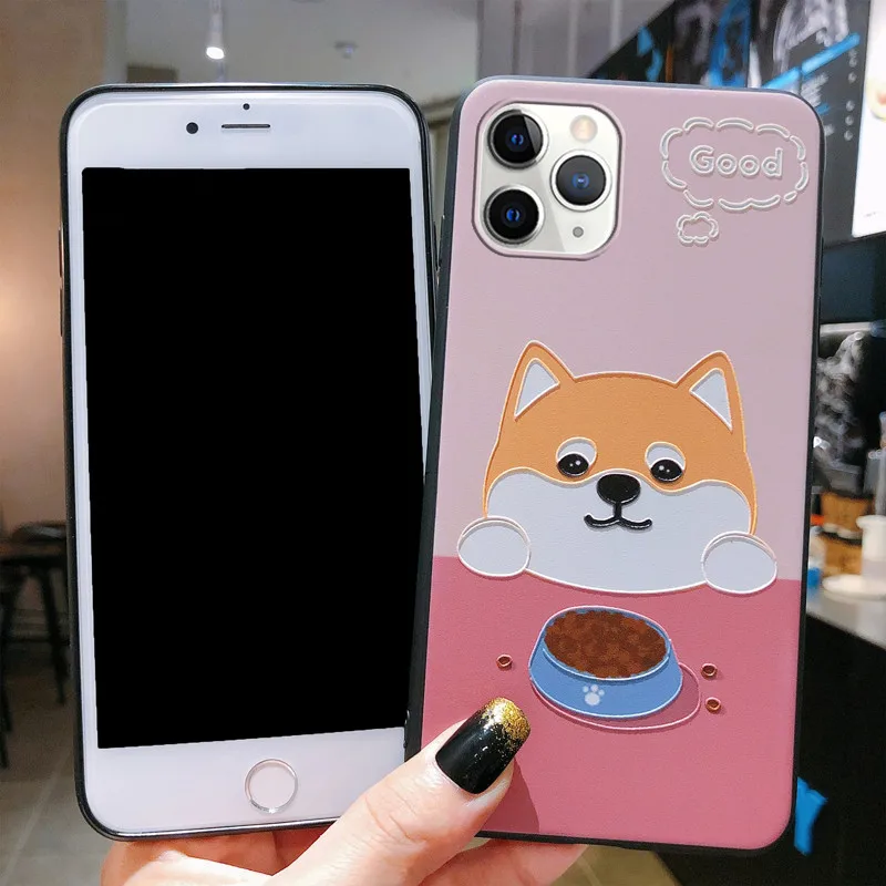 Чехол для телефона с мультипликационным изображением сиба-ину iPhone XSMax X XR XS 7 8 Plus