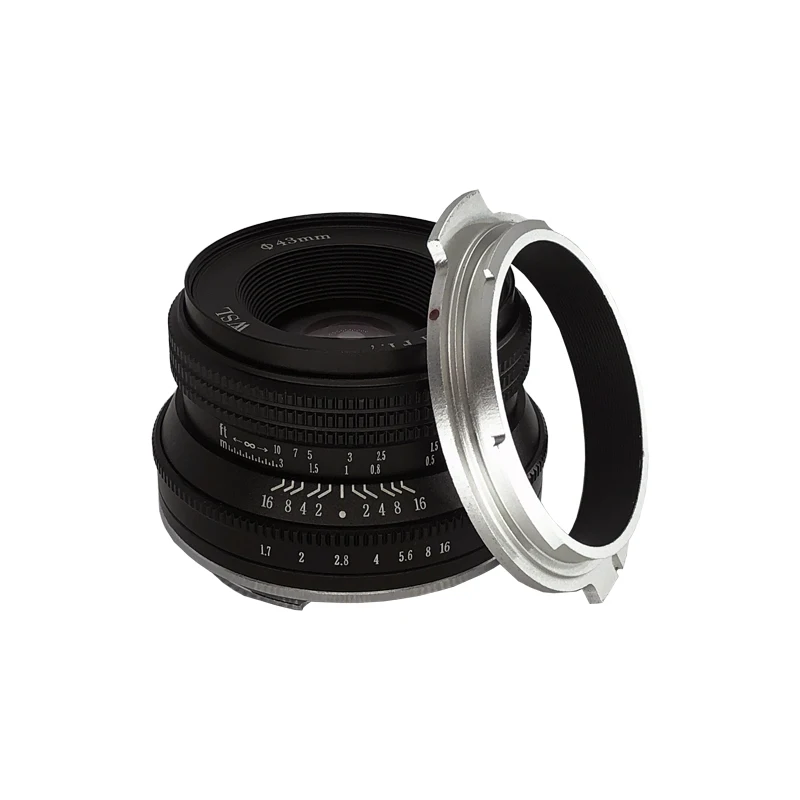 WesleyWSL 25 мм F1.7 объектив MF для Sony NEX E-mount Fuji XF X APS-C макро 4/3 M4/3 Canon EOS-M беззеркальная