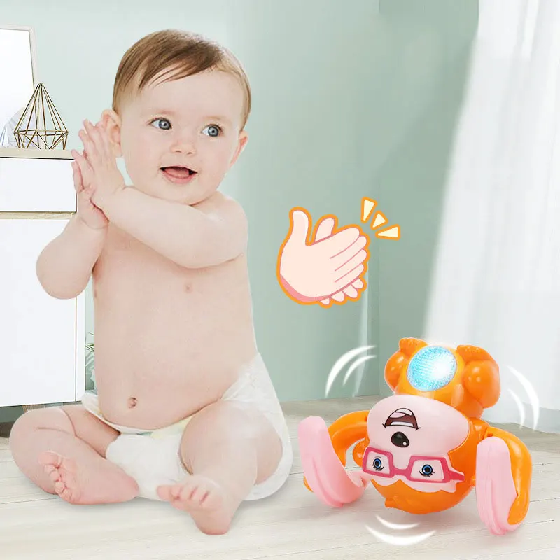 

Электрические детские игрушки, тумблер, вращающаяся обезьяна светильник ящаяся музыкальная головоломка с голосовым управлением, Мультяшн...